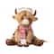 Glitzhome® 15.25"L Christmas Fabric Highland Cow